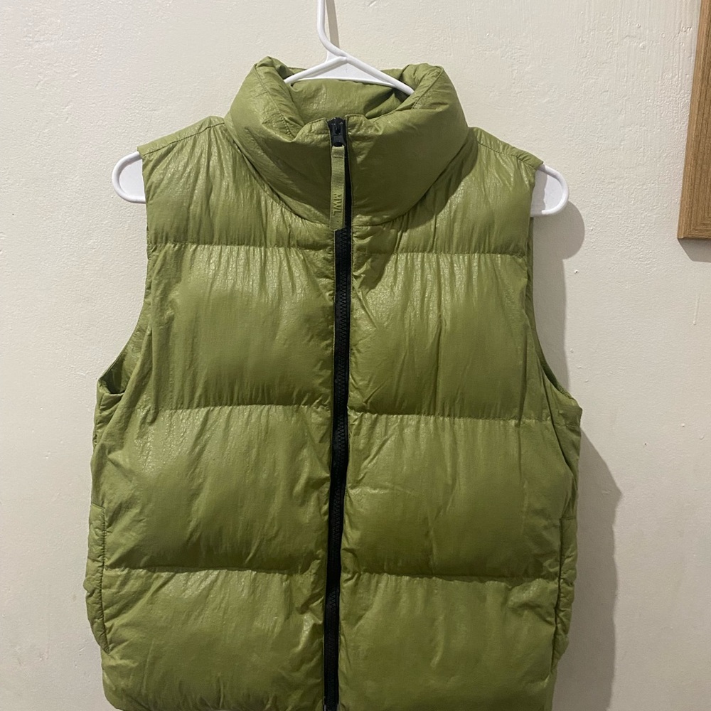 MADEWELL Olive Green Quilted Puffer Vest